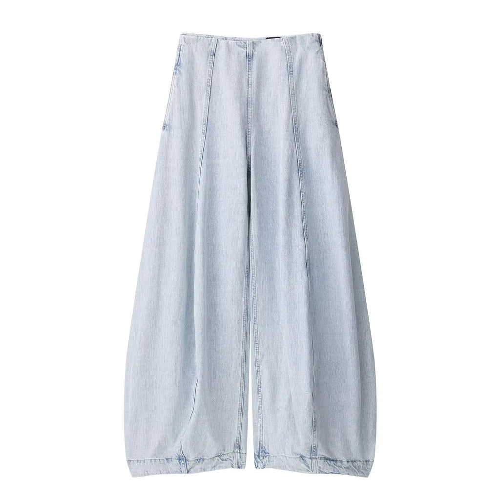 Oversized Y2K Wide Leg Denim Jeans Pant High Waisted Loose Baggy Pants Chic Women's Streetwear Fashion Trousers 2025 New Outfit