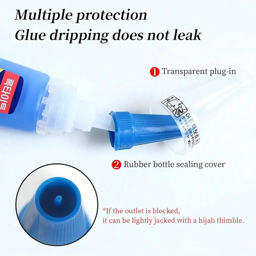 1/2/6pcs 20g Super Strong Nail Glue For False Nails Soft Nail Tips Gel Quick Drying,Suitable For Nail Art Beginners Adhesive Gel