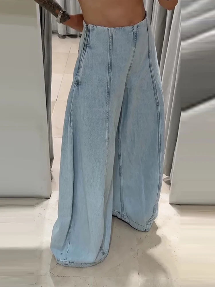 Oversized Y2K Wide Leg Denim Jeans Pant High Waisted Loose Baggy Pants Chic Women's Streetwear Fashion Trousers 2025 New Outfit