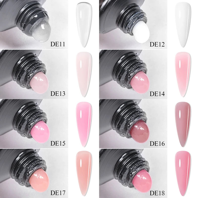 14Pcs/Set 20ml Poly Nail Gel Set 6W LED Lamp Full Gel Nail Polish Kit Quick Extension Nails Building Fingertips Polygel Tool Kit