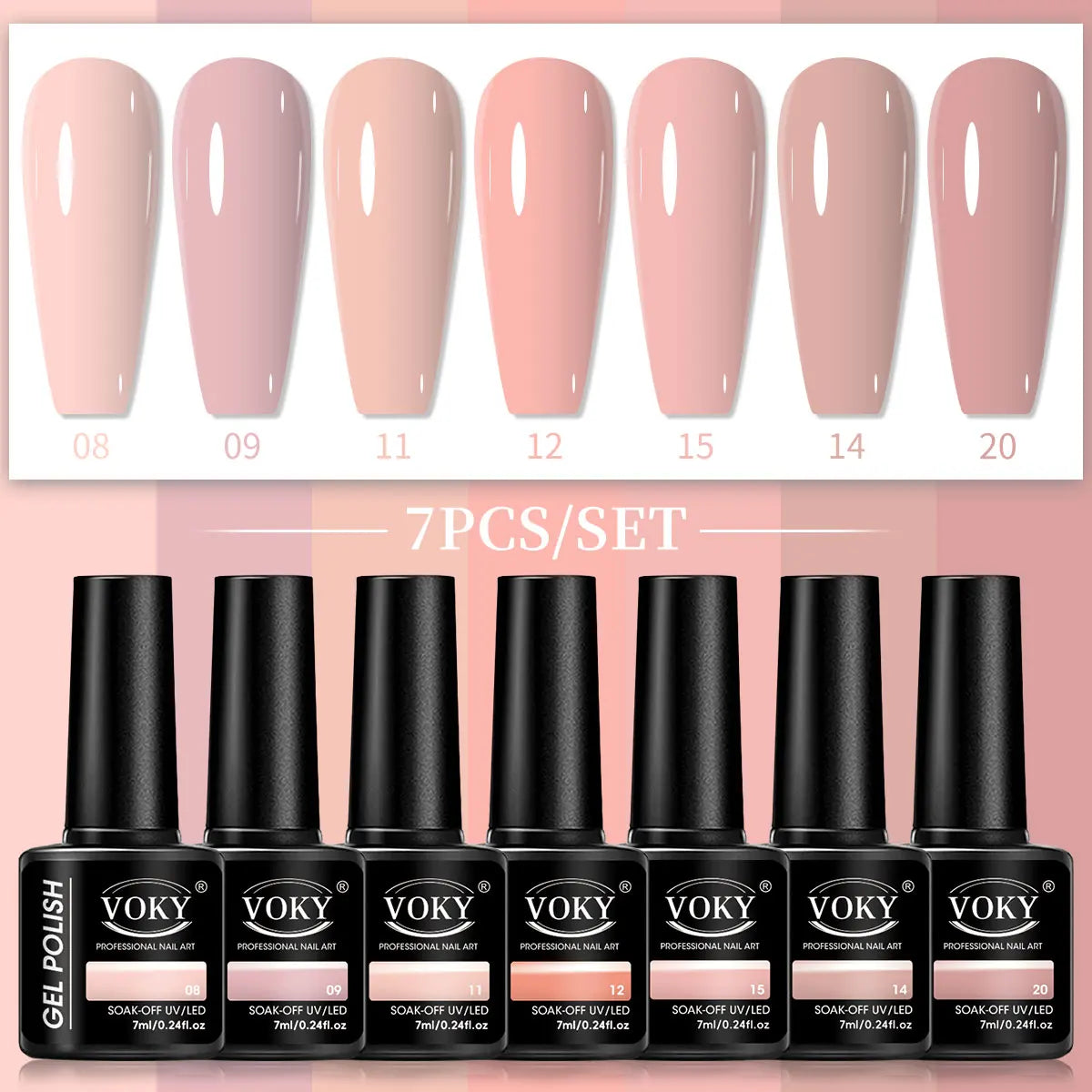 7pcs Gel for nail Polish Set Suitable for All Seasons - Long-Lasting,  Perfect for Salon-Quality for nails at Home,