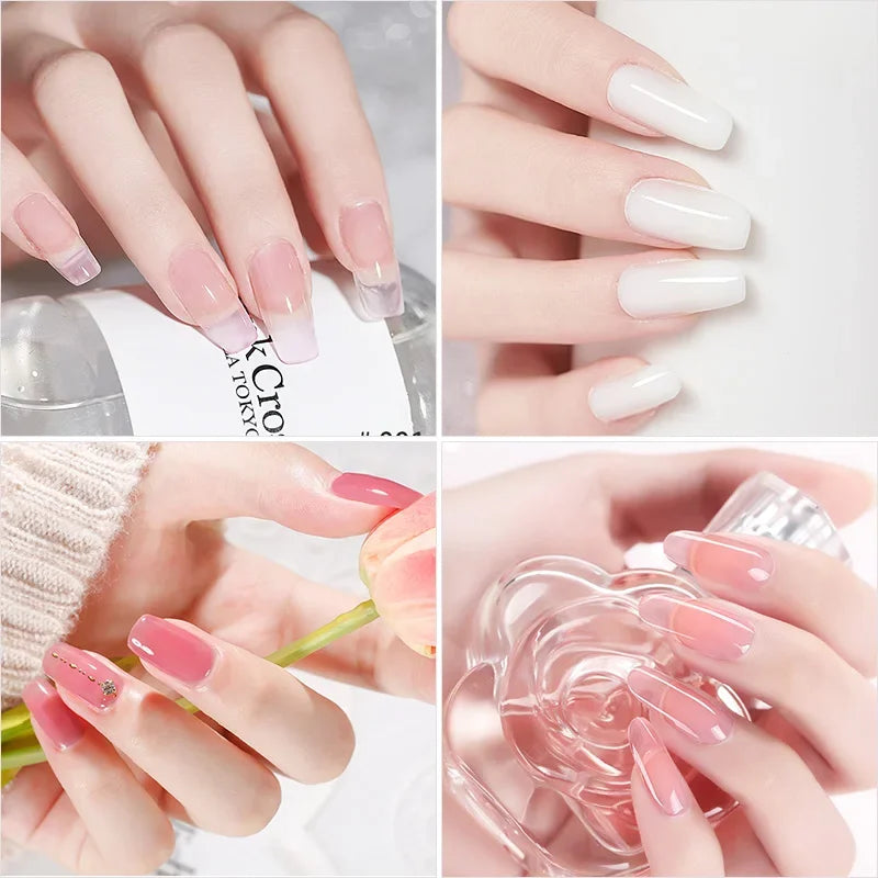 Nail Gel Set 6W LED Lamp Full Manicure Set Semi Permanent Quick Extension Nail Kit Gel Set For Nails Tool Kit