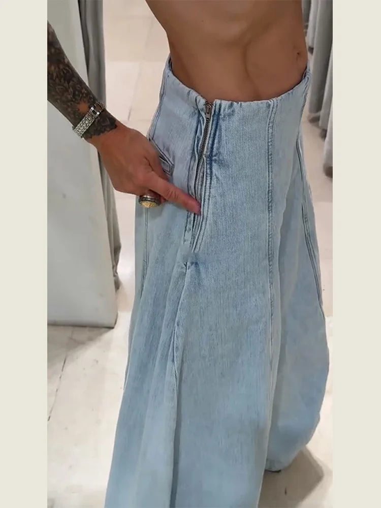 Oversized Y2K Wide Leg Denim Jeans Pant High Waisted Loose Baggy Pants Chic Women's Streetwear Fashion Trousers 2025 New Outfit