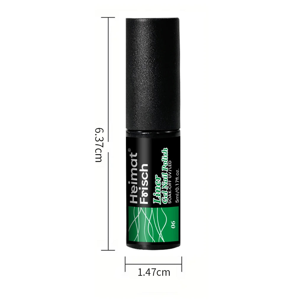 5 ml set Glitter Line Drawing Gel Kit, Colored Drawing Line Gel, Removable Gel Nails, for Nail Art.