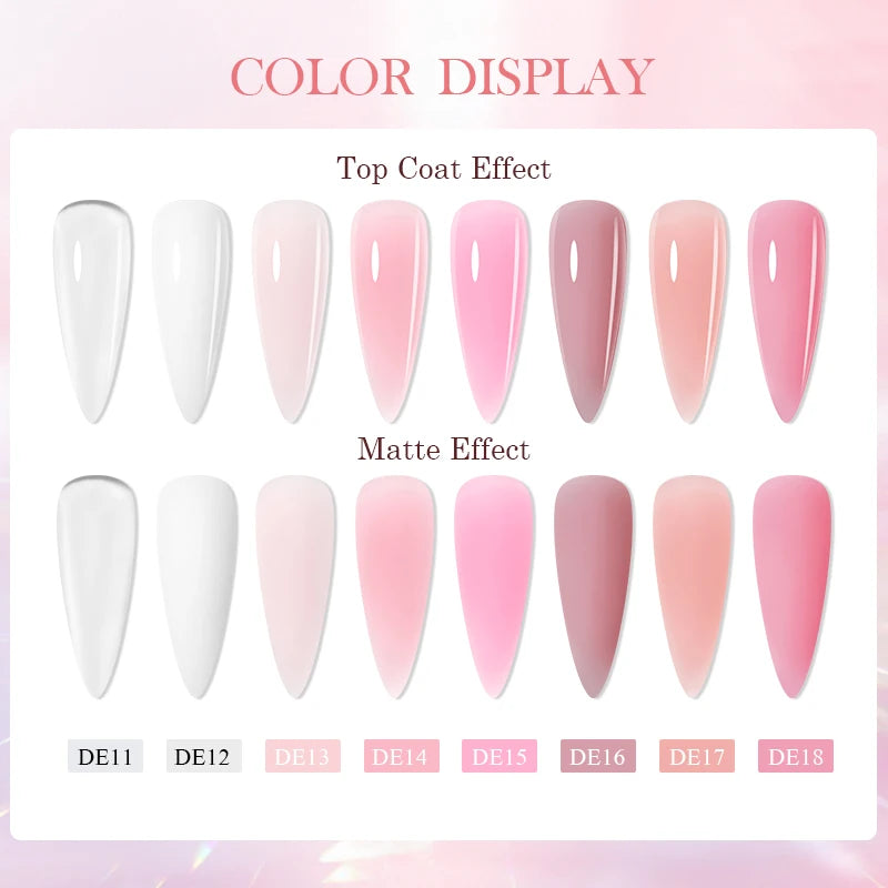 14Pcs/Set 20ml Poly Nail Gel Set 6W LED Lamp Full Gel Nail Polish Kit Quick Extension Nails Building Fingertips Polygel Tool Kit