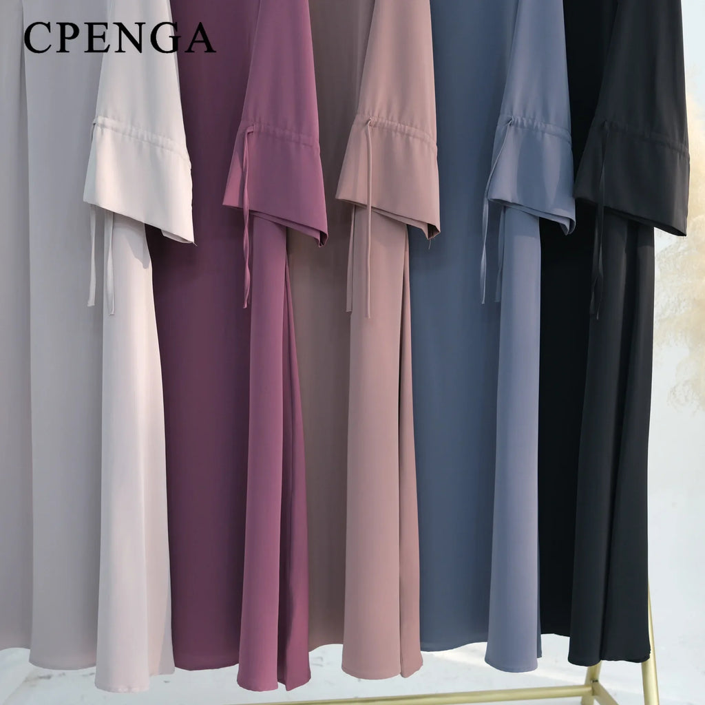 Ramadan Arabic Muslim Women Modest Dress 2025 Elegant Dubai Plain Abaya Islamic Church Clothing Fashion Loose Turkey Solid Robe