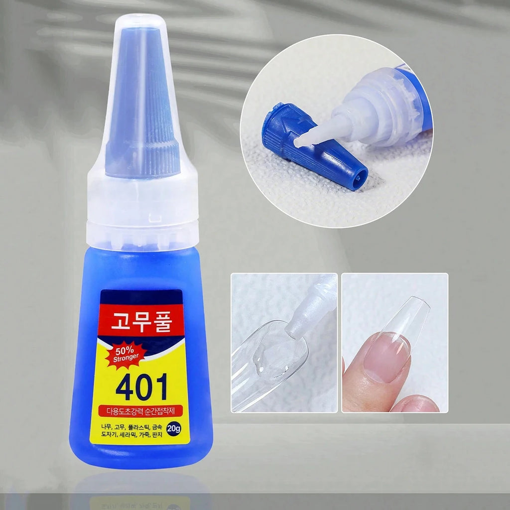 1/2/6pcs 20g Super Strong Nail Glue For False Nails Soft Nail Tips Gel Quick Drying,Suitable For Nail Art Beginners Adhesive Gel